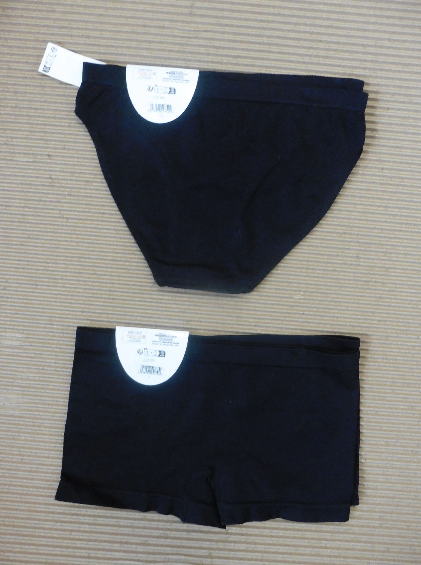 Lote de 2 pacotes de 2 slips e shorties pretos tamanho 36 – photo 2